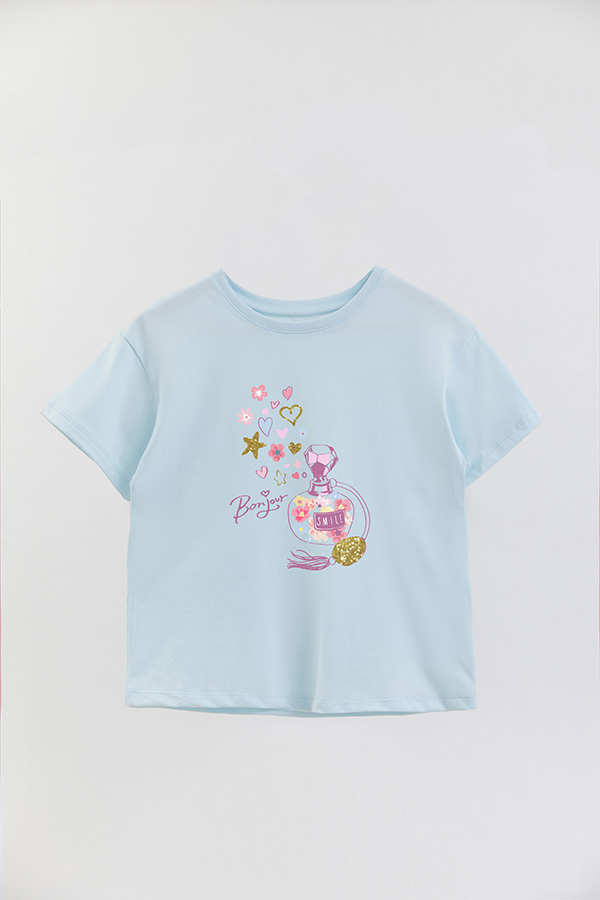 REMERA GIRL OVER BONJOUR SMILE