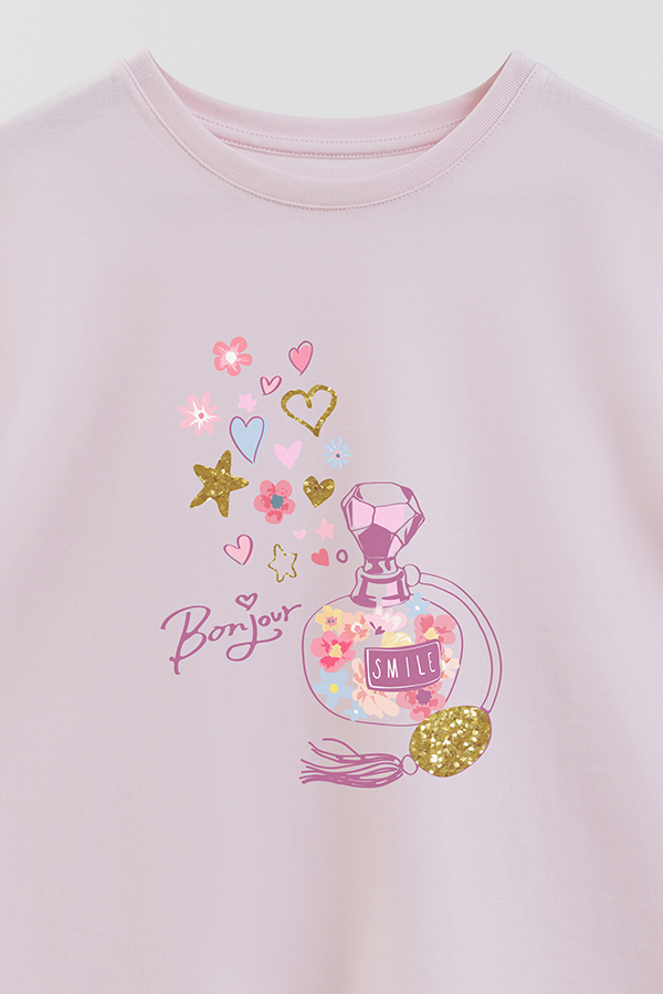 REMERA GIRL OVER BONJOUR SMILE