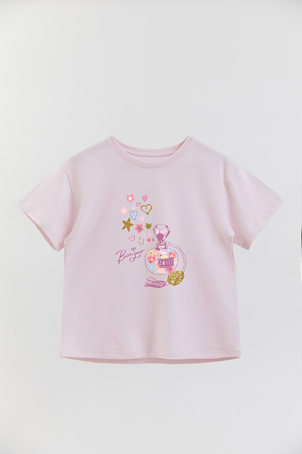 REMERA GIRL OVER BONJOUR SMILE