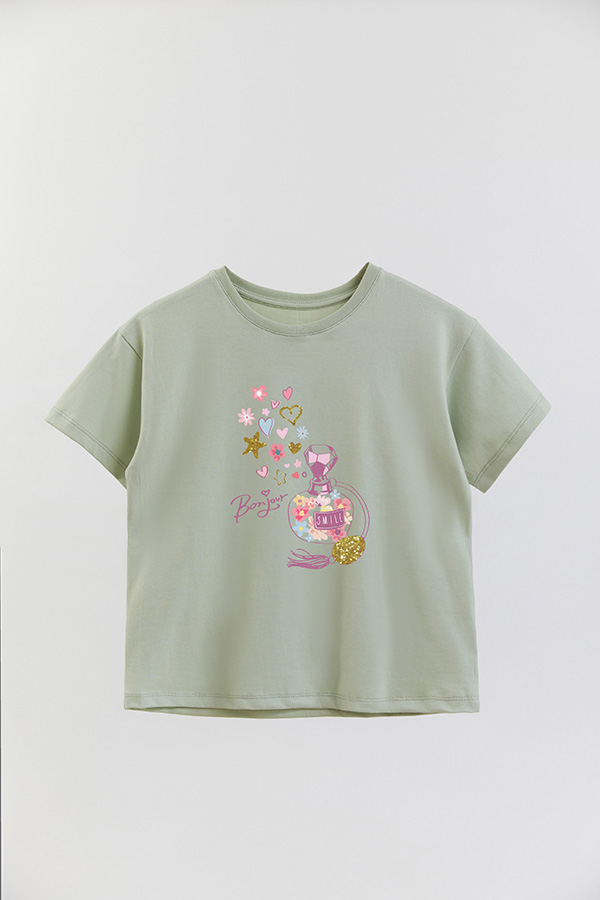 REMERA GIRL OVER BONJOUR SMILE