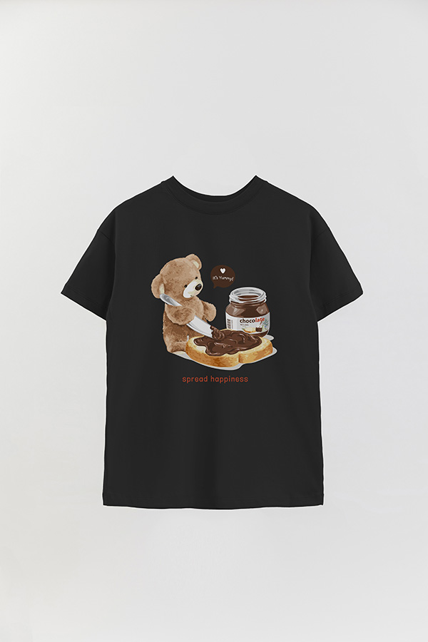 REMERA OVER ESTAMPADA UNISEX TEDDY CHOCOLATE