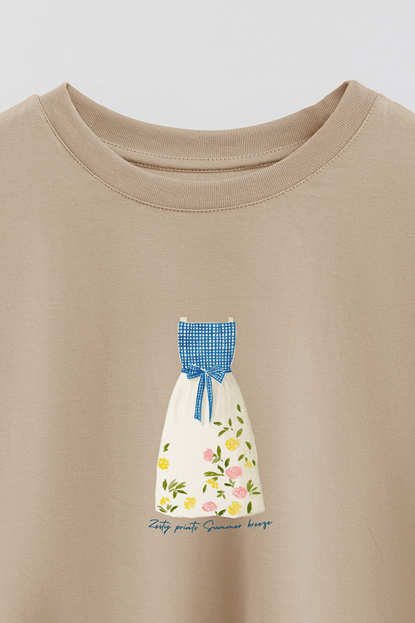 REMERA CROP ESTAMPADA COASTAL ZESTY PRINTS