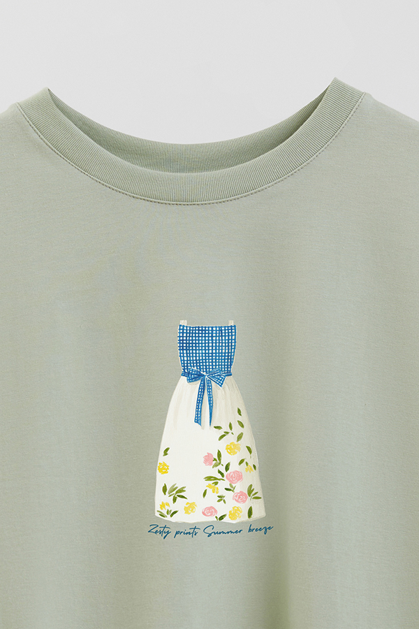REMERA CROP ESTAMPADA COASTAL ZESTY PRINTS