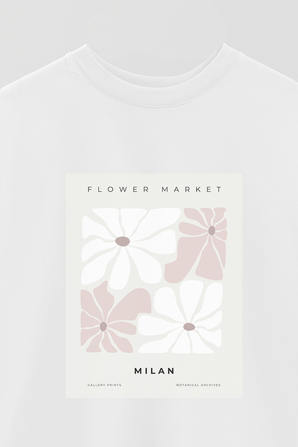 REMERA OVER ESTAMPADA ART COLLECTION MILAN