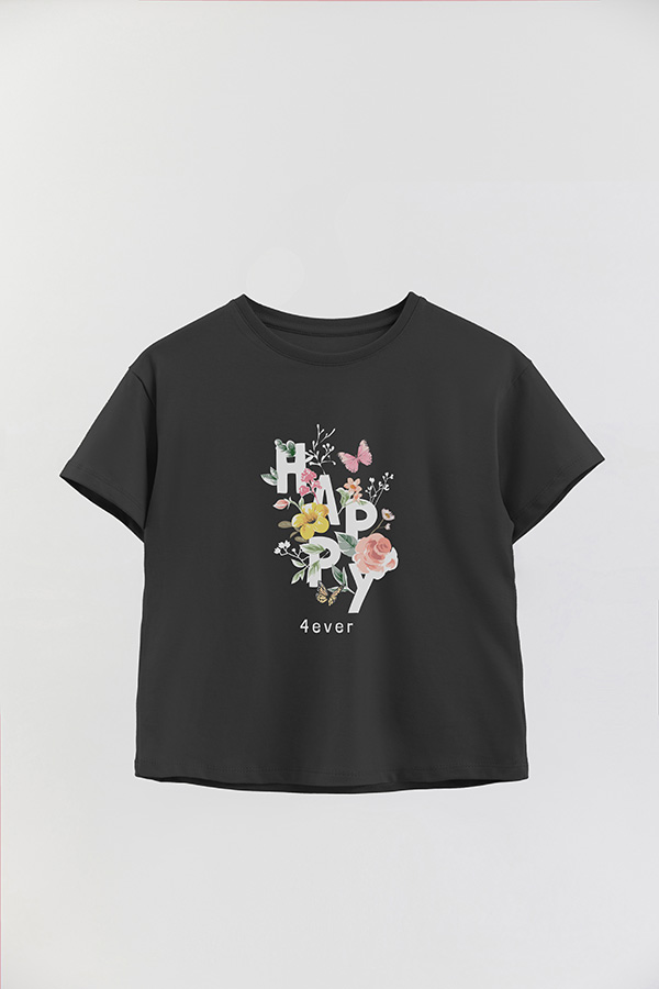 REMERA GIRL OVER HAPPY