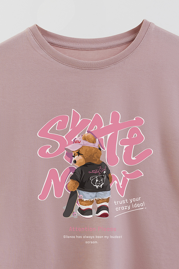 REMERA GB OVERSIZE TEDDY SKATE PINK