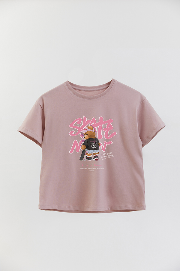 REMERA GB OVERSIZE TEDDY SKATE PINK