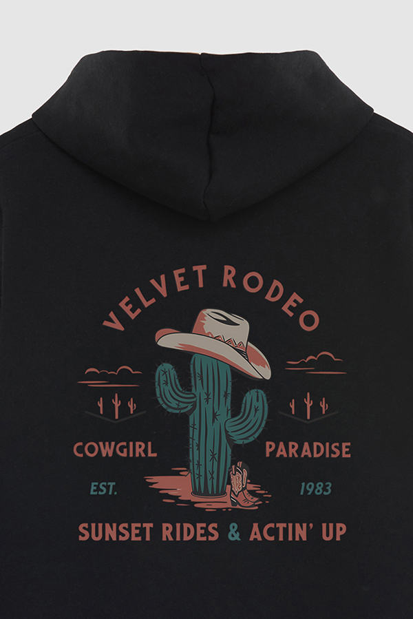 HOODIE ESTAMPADO WESTERN PINK VELVET RODEO