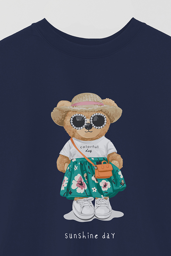 REMERA OVER ESTAMPADA UNISEX TEDDY SUNSHINE DAY
