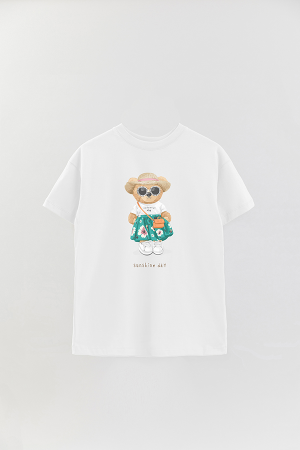 REMERA OVER ESTAMPADA UNISEX TEDDY SUNSHINE DAY