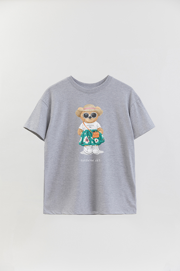 REMERA OVER ESTAMPADA UNISEX TEDDY SUNSHINE DAY