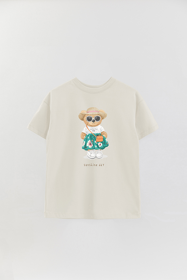 REMERA OVER ESTAMPADA UNISEX TEDDY SUNSHINE DAY