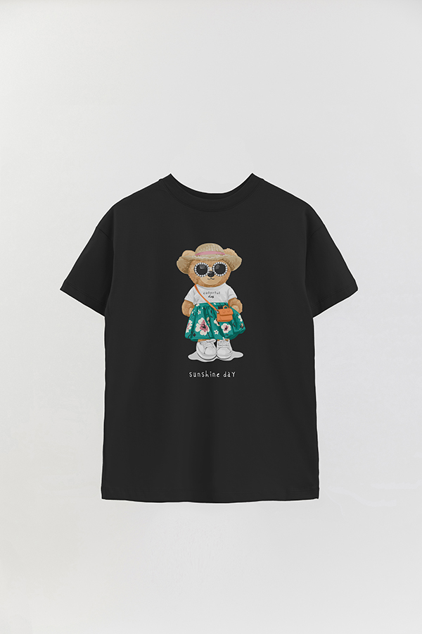 REMERA OVER ESTAMPADA UNISEX TEDDY SUNSHINE DAY