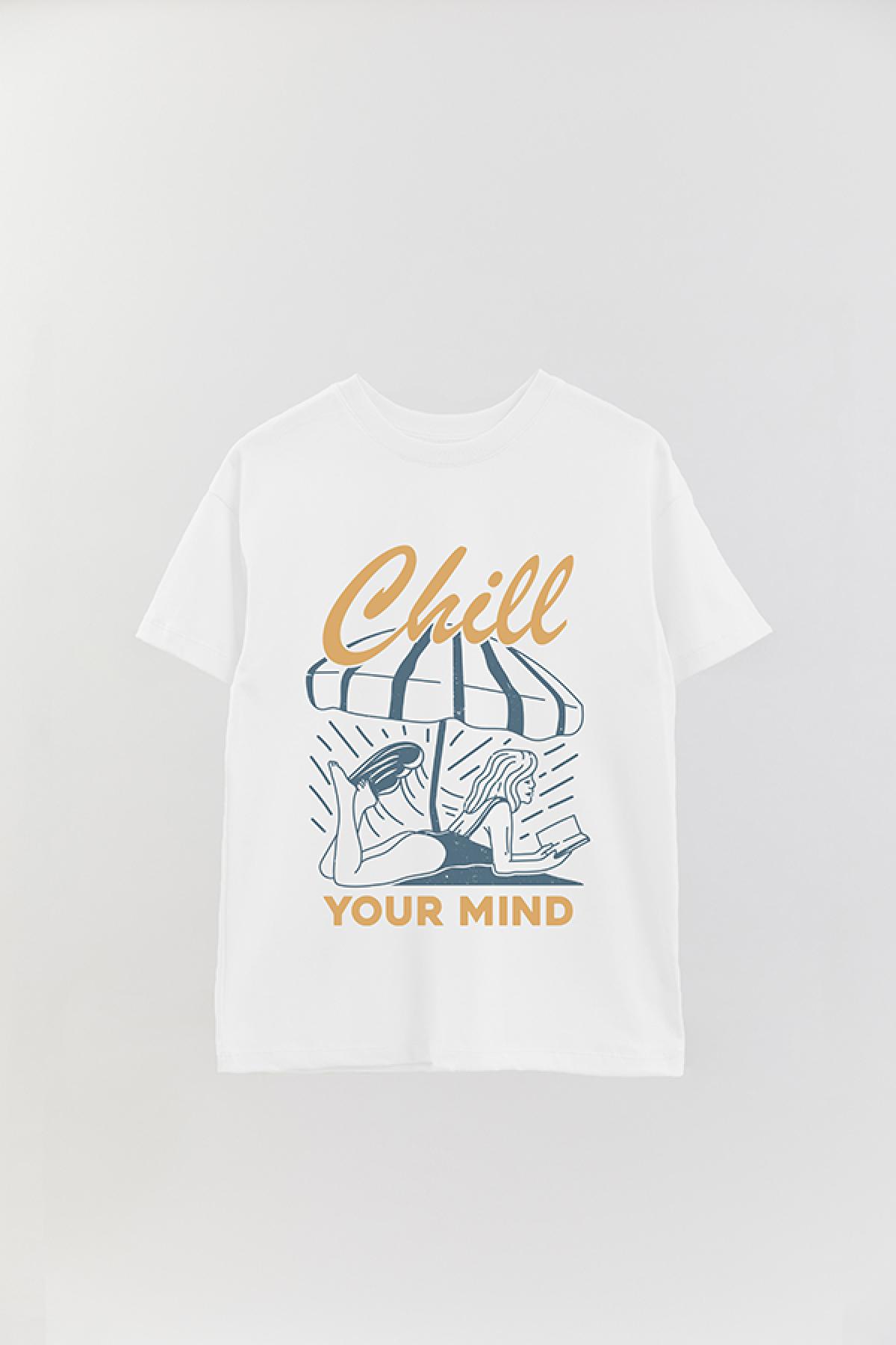 REMERA OVER ESTAMPADA SM CHILL YOUR MIND