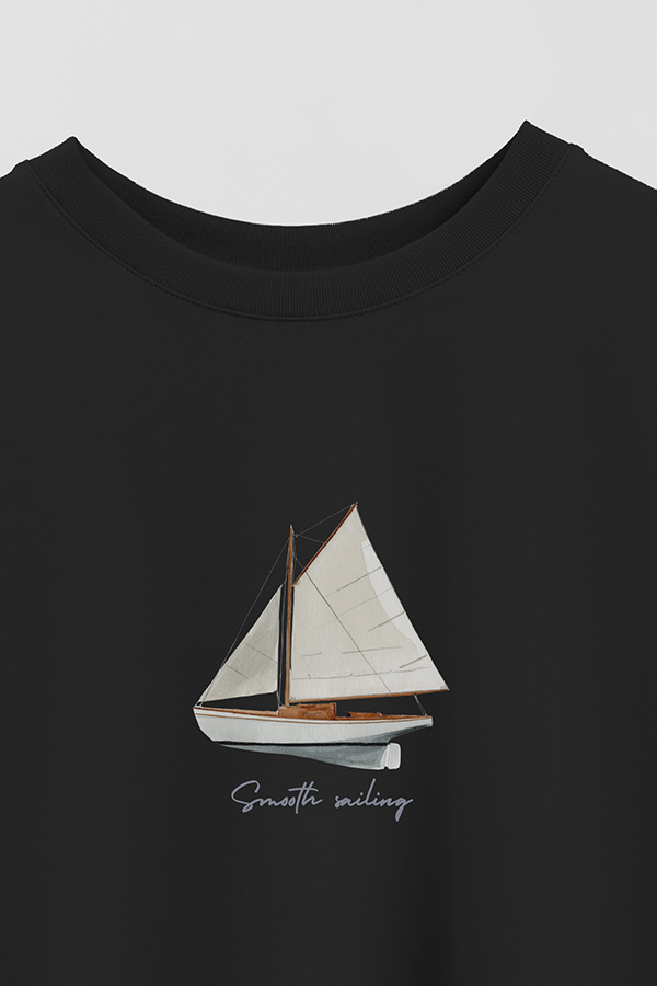 REMERA CROP ESTAMPADA COASTAL SMOOTH SAILING