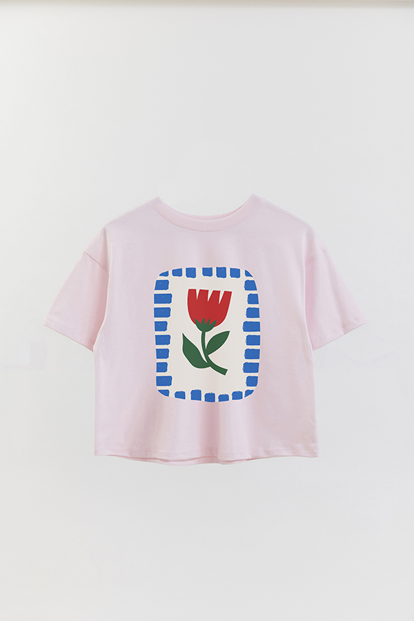 REMERA CROP ESTAMPADA ITALY FIORE