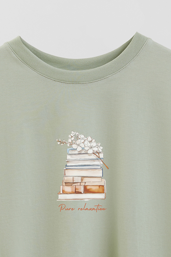 REMERA CROP ESTAMPADA COASTAL PURE RELAXATION