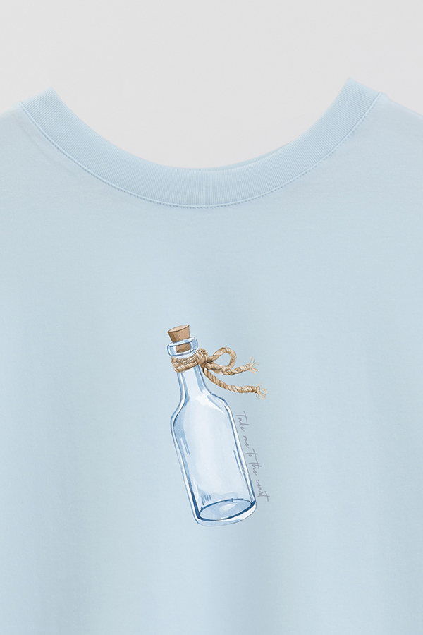 REMERA CROP ESTAMPADA COASTAL TAKE ME TO THE COAST