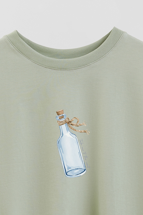 REMERA CROP ESTAMPADA COASTAL TAKE ME TO THE COAST