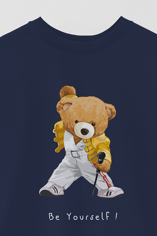 REMERA OVER ESTAMPADA UNISEX TEDDY BE YOURSELF