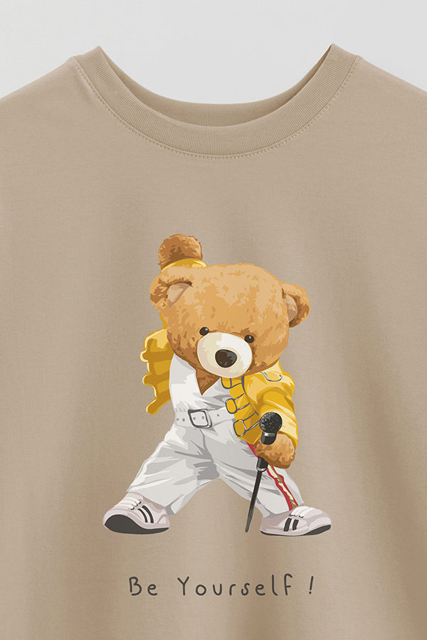 REMERA OVER ESTAMPADA UNISEX TEDDY BE YOURSELF