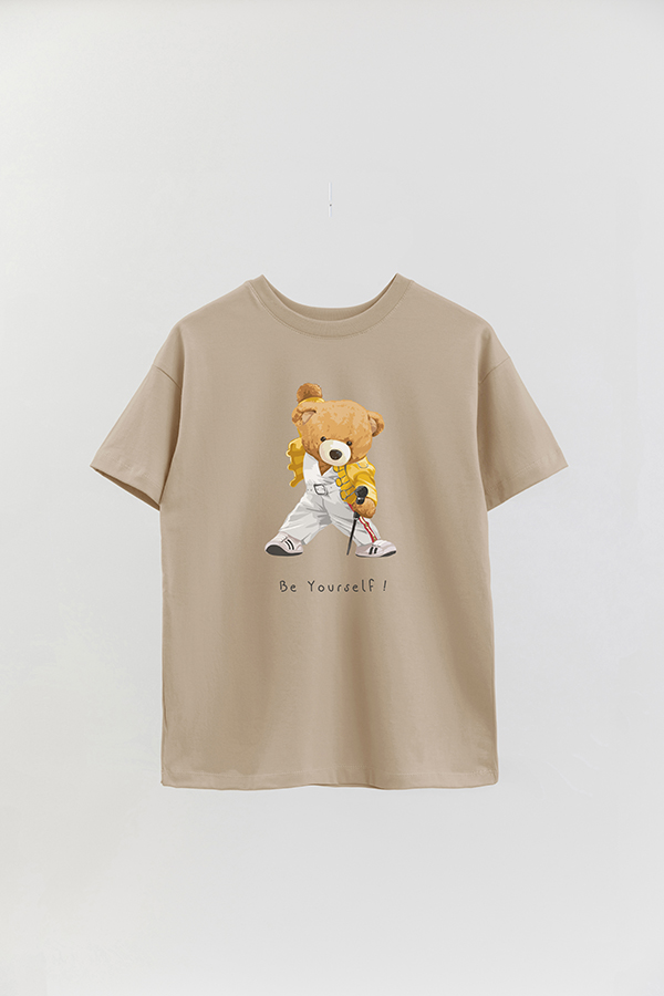REMERA OVER ESTAMPADA UNISEX TEDDY BE YOURSELF