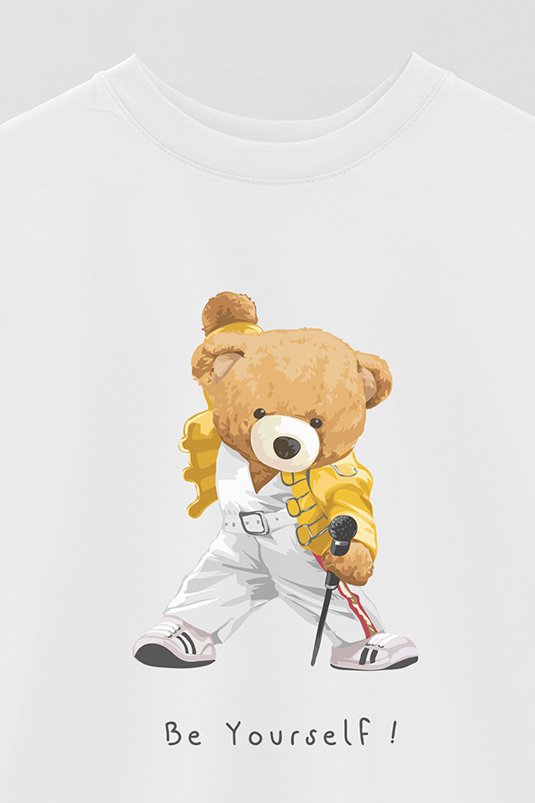 REMERA OVER ESTAMPADA UNISEX TEDDY BE YOURSELF