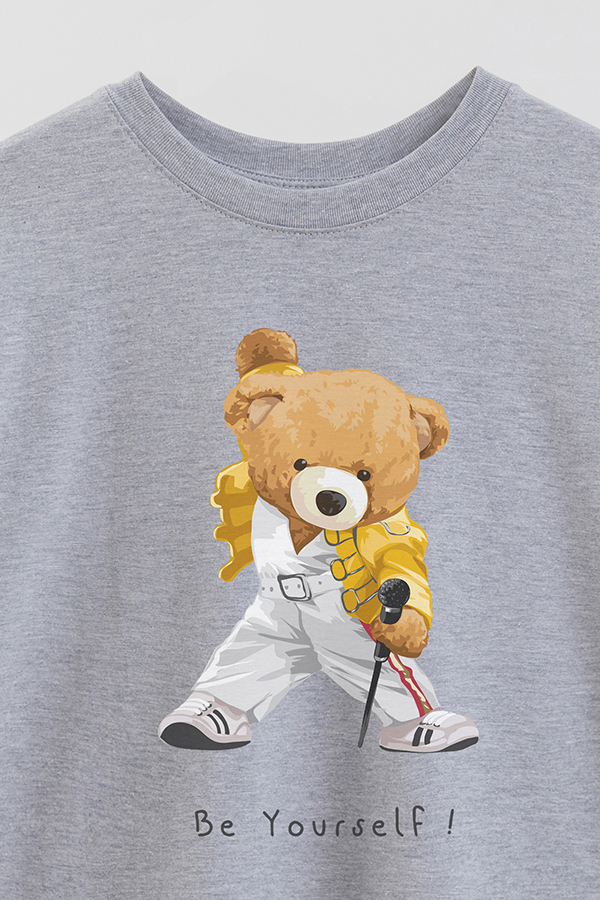 REMERA OVER ESTAMPADA UNISEX TEDDY BE YOURSELF