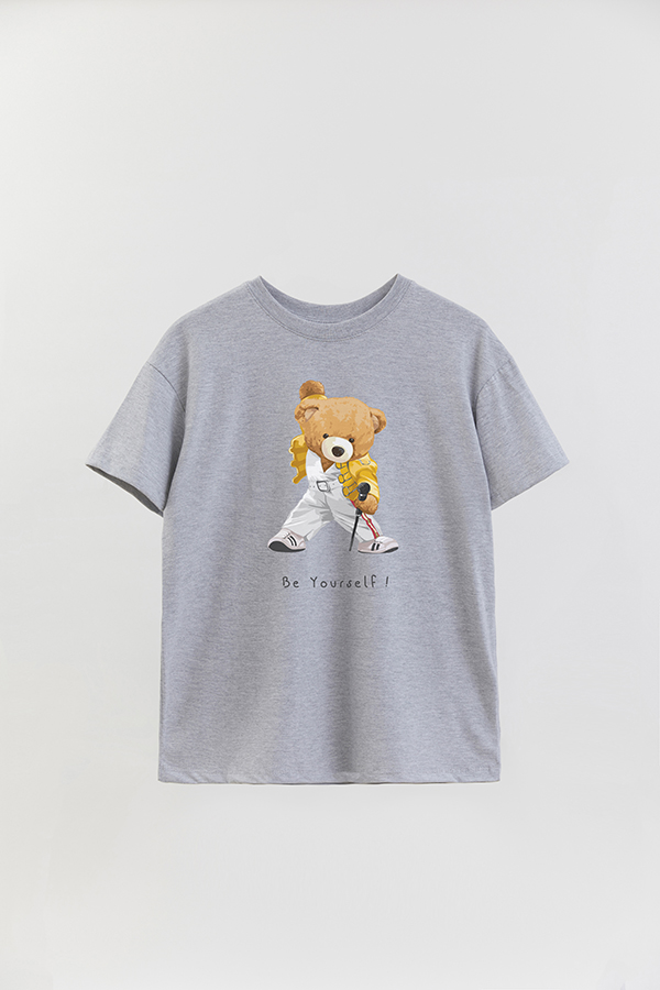 REMERA OVER ESTAMPADA UNISEX TEDDY BE YOURSELF