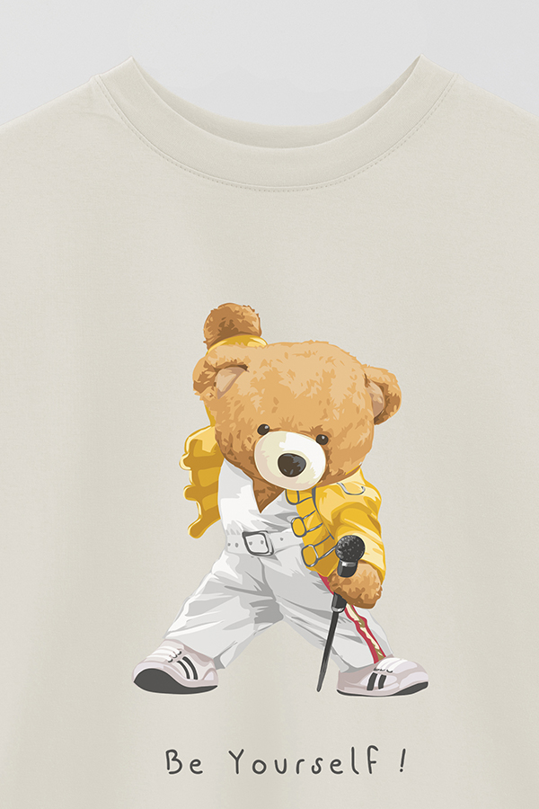 REMERA OVER ESTAMPADA UNISEX TEDDY BE YOURSELF