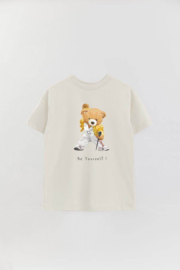 REMERA OVER ESTAMPADA UNISEX TEDDY BE YOURSELF
