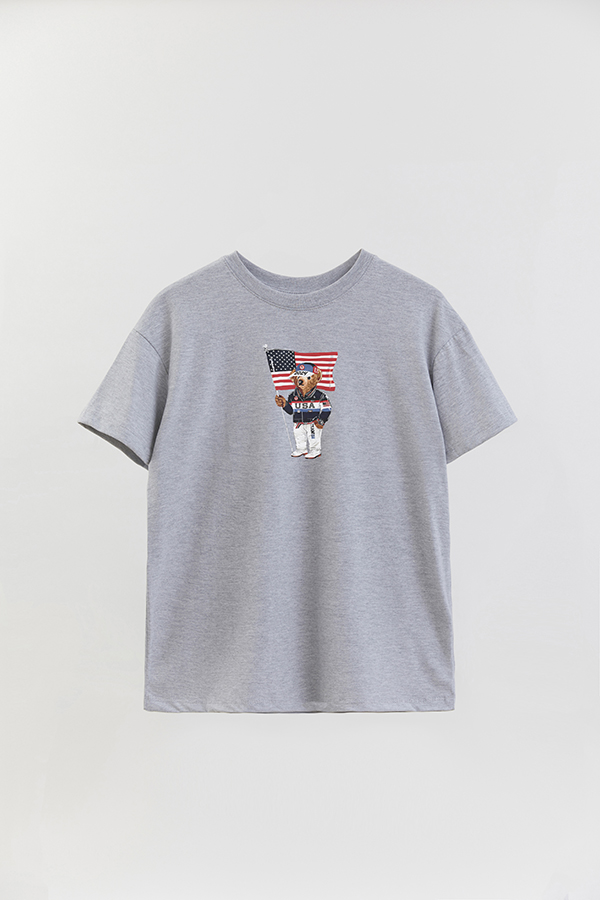 REMERA OVER ESTAMPADA UNISEX BEAR USA FLAG 2