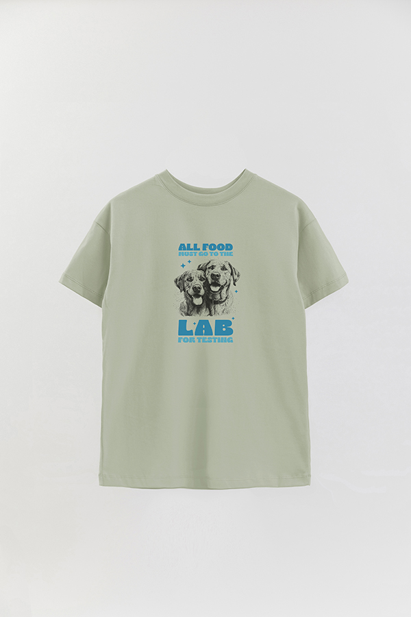 REMERA OVER ESTAMPADA DOG LABRADOR