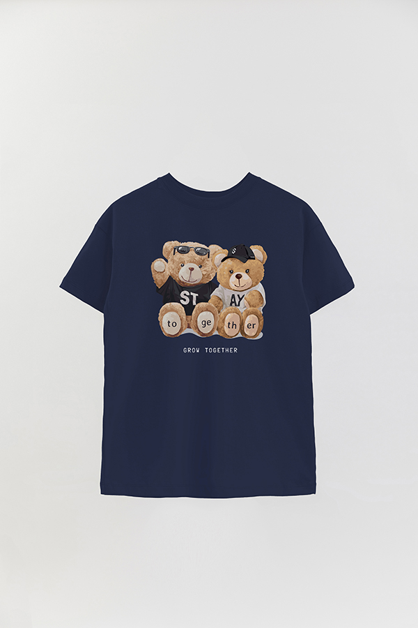 REMERA OVER ESTAMPADA UNISEX TEDDY STAY TOGETHER