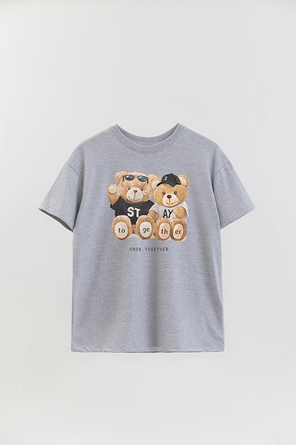 REMERA OVER ESTAMPADA UNISEX TEDDY STAY TOGETHER