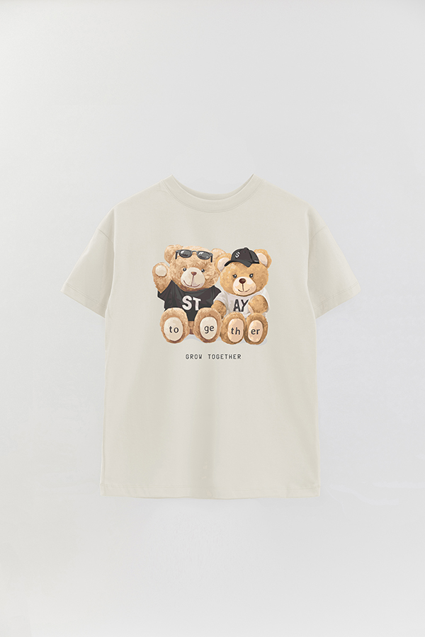 REMERA OVER ESTAMPADA UNISEX TEDDY STAY TOGETHER