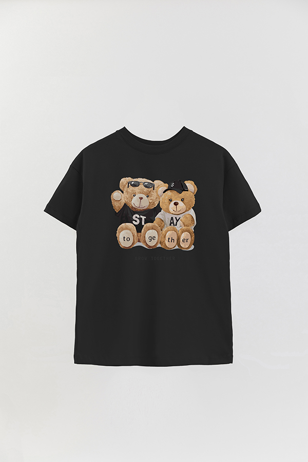 REMERA OVER ESTAMPADA UNISEX TEDDY STAY TOGETHER
