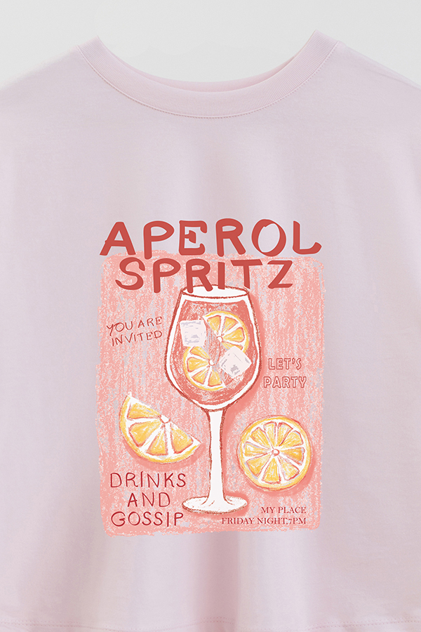 REMERA CROP ESTAMPADA APEROL 2