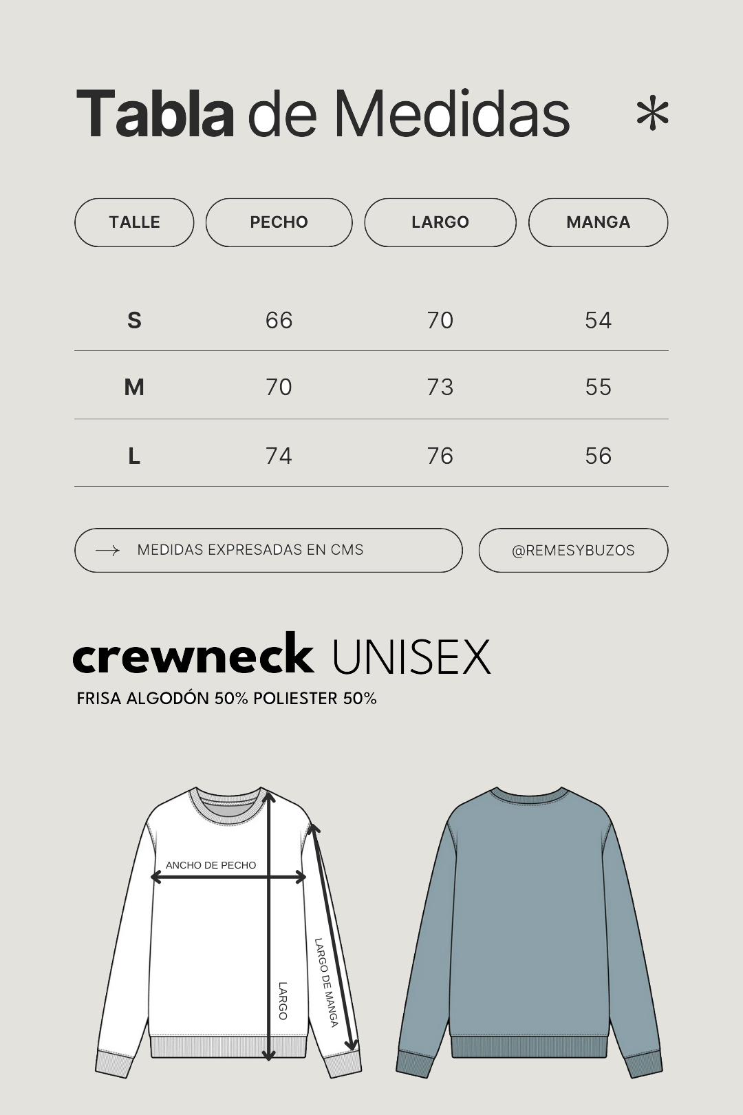 BUZO CREWNECK ESTAMPADO TEDDY ARG HINCHADA