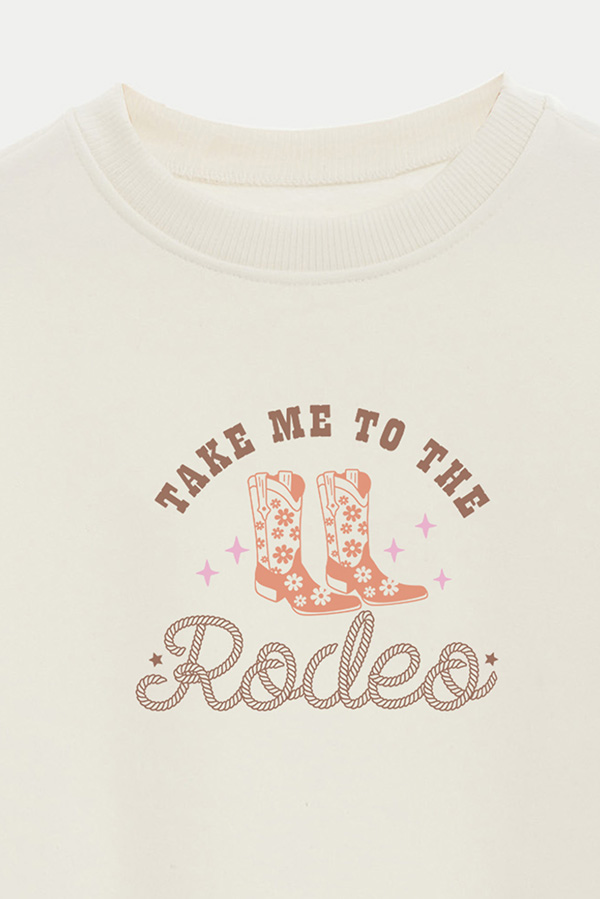 BUZO CROP ESTAMPADO WESTERN RODEO