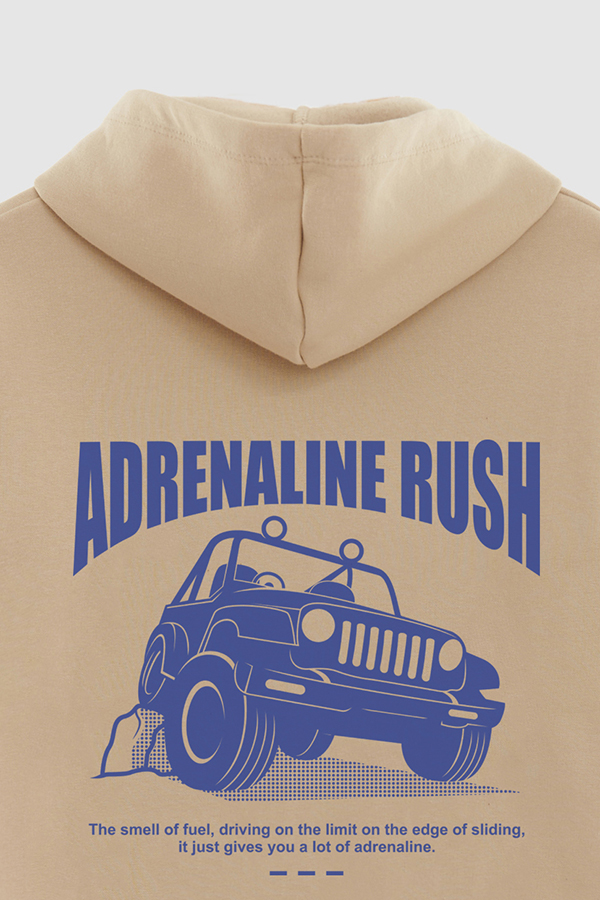HOODIE ESTAMPADO CARTOON ILLUSTRATION ADRENALINE RUSH