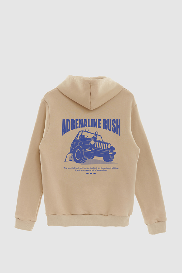 HOODIE ESTAMPADO CARTOON ILLUSTRATION ADRENALINE RUSH