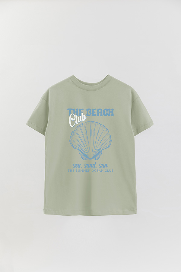 REMERA OVER ESTAMPADA THE BEACH CLUB