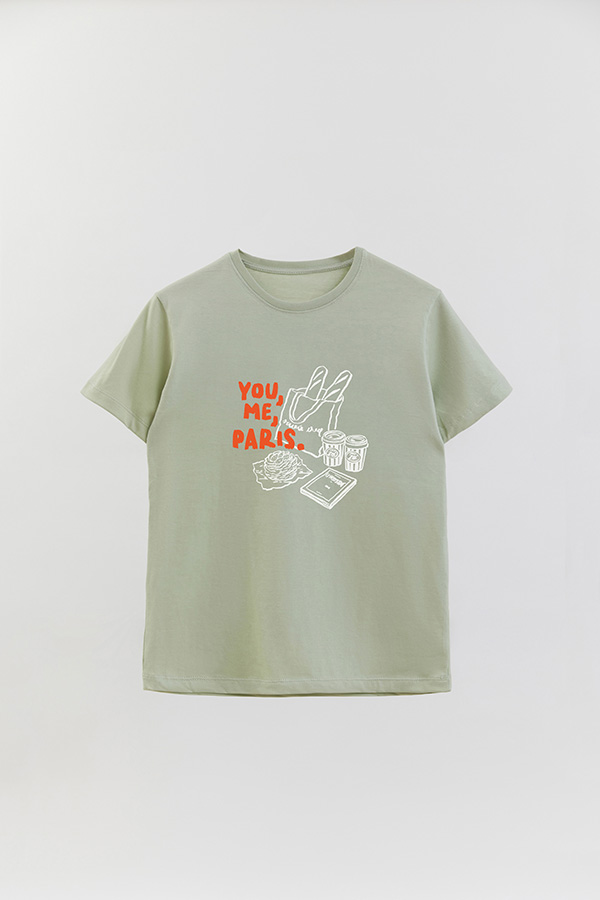 REMERA BASICA ESTAMPADA YOU ME