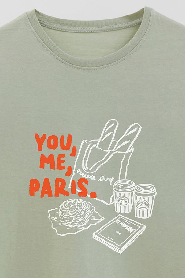 REMERA BASICA ESTAMPADA YOU ME