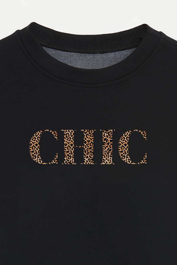 BUZO CROP ESTAMPADO ANIMAL PRINT CHIC
