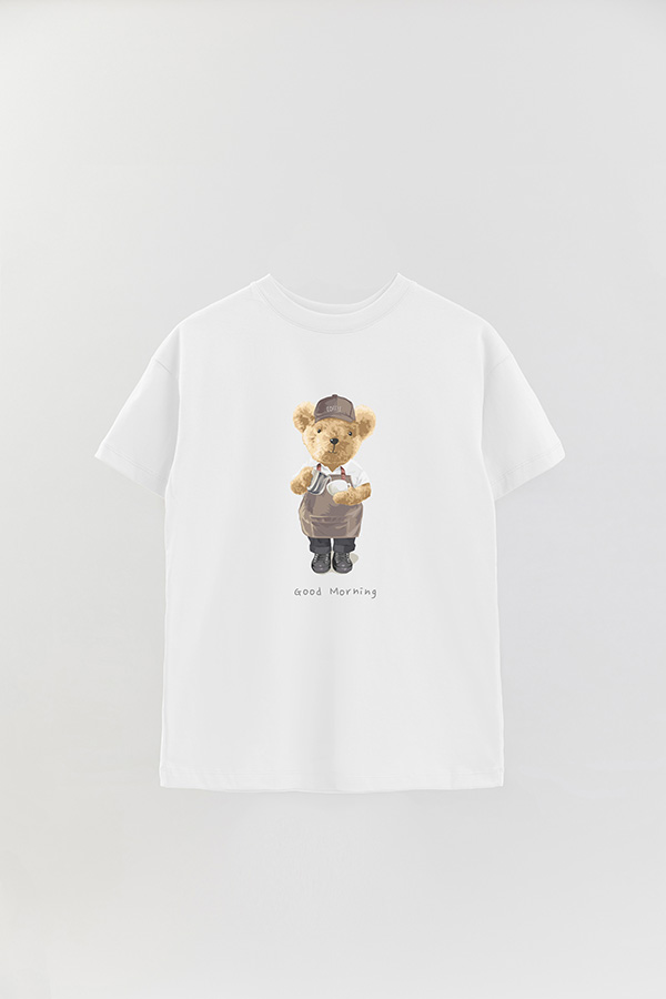 REMERA OVER ESTAMPADA UNISEX TEDDY BARISTA