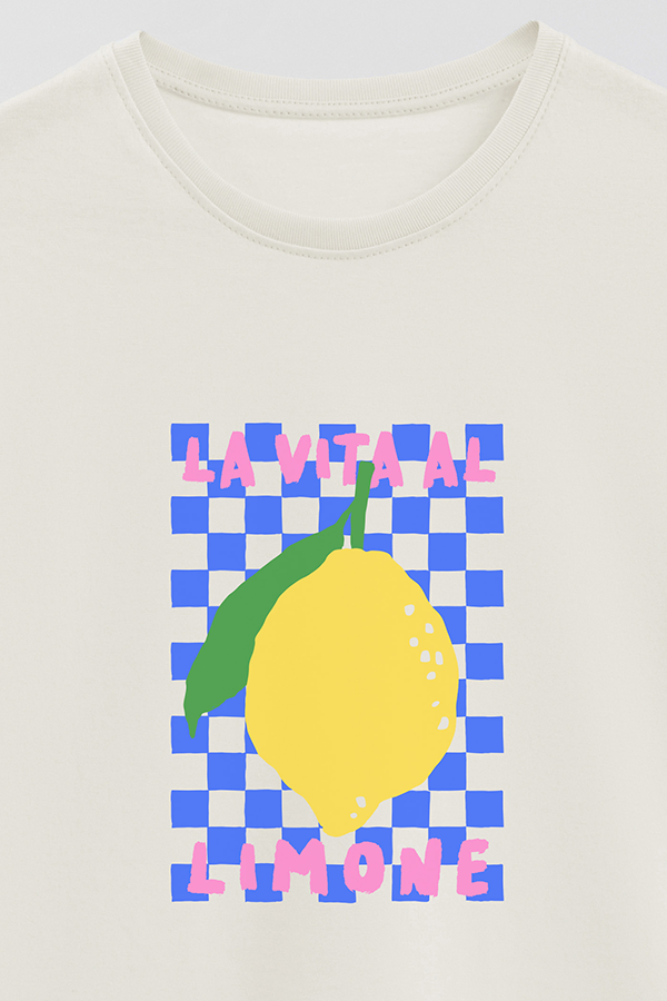 REMERA BASICA ESTAMPADA HD LA VITA AL LIMONE