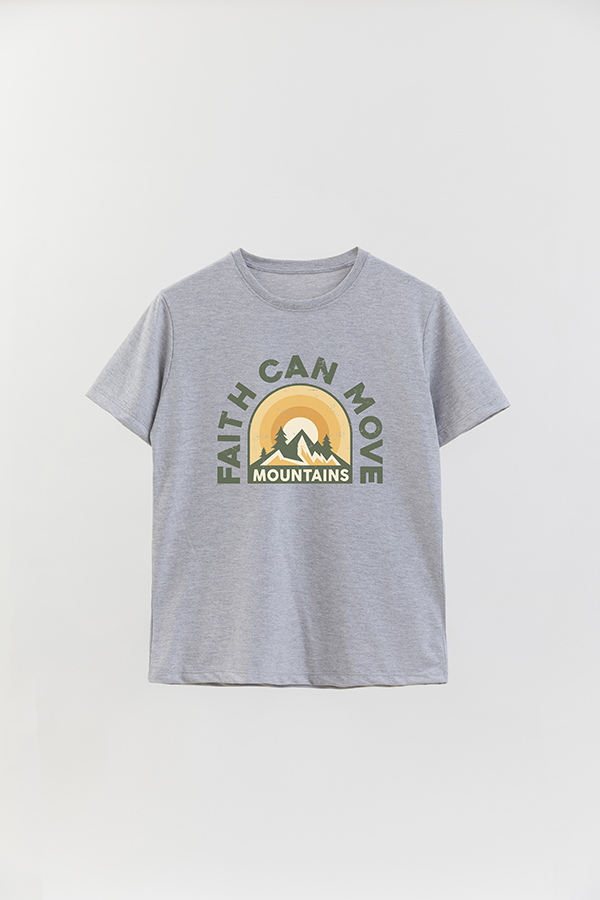 REMERA BASICA UNISEX RT FAITH CAN MOVE MOUNTAINS