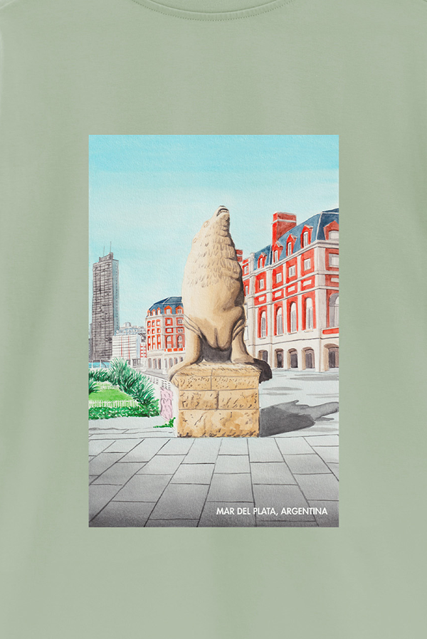 REMERA OVER ESTAMPADA ARG ART MAR DEL PLATA